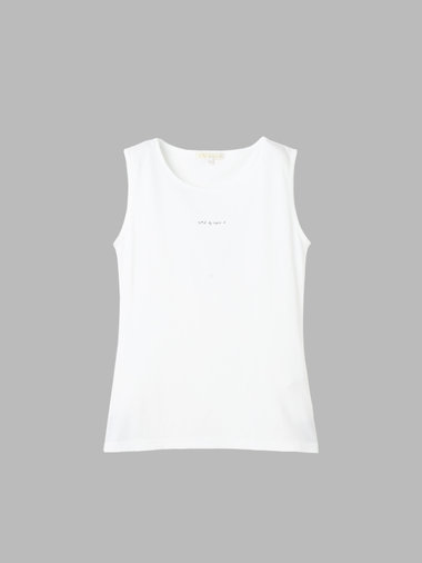 ミニロゴ プリント コットン タンクトップ