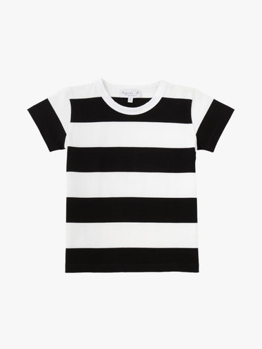 キッズ コットン 太ボーダー 半袖 Tシャツ