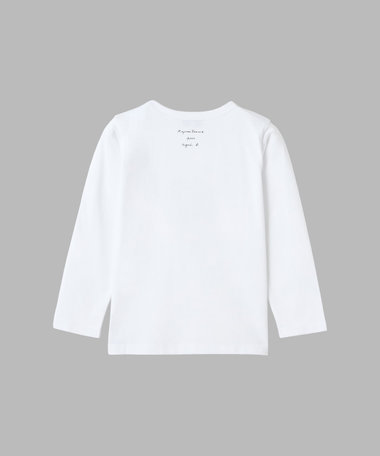 キッズ プリント コットン 長袖 Tシャツ agnes b.×mayumi yamase