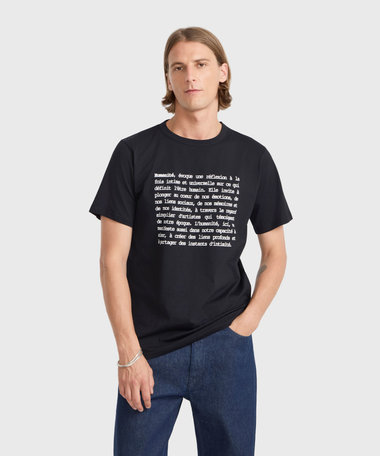 メンズ メッセージ プリント オーガニックコットン 半袖 Tシャツ "Brando"
