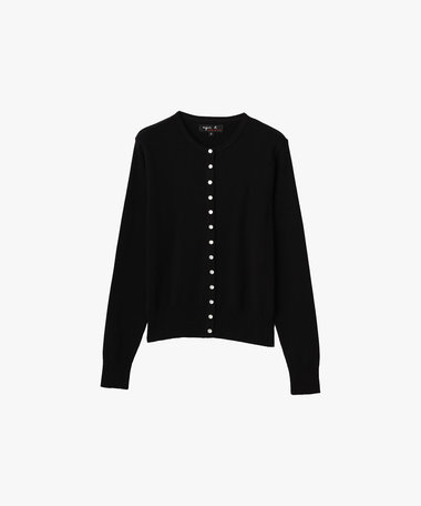 コットン 長袖 カーディガンプレッション "Swing Nacre"