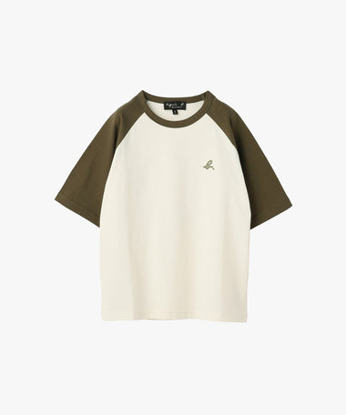 キッズ "b." ロゴ 刺繍 コットン 半袖 Tシャツ