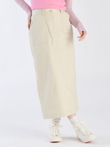 【Outlet】コットンストレッチチノスカート