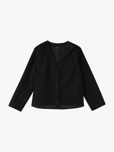 【Outlet】コットンポプリン 七分袖 ブラウス "Zeline"