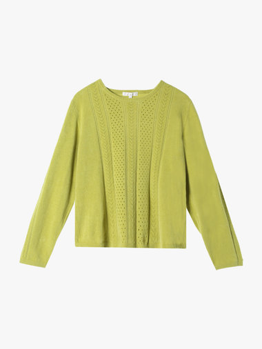 【Outlet】オープンワークモールニットプルオーバー