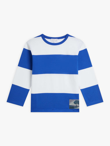 【Outlet】ボーダー コットン 7分袖 Tシャツ "Lil Cool"