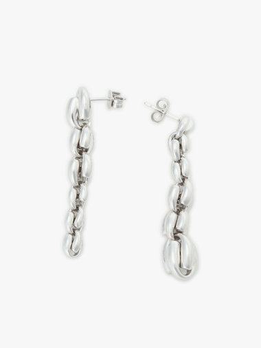 【Outlet】チェーン ピアス "Iconic - Hollow Silver Chain"