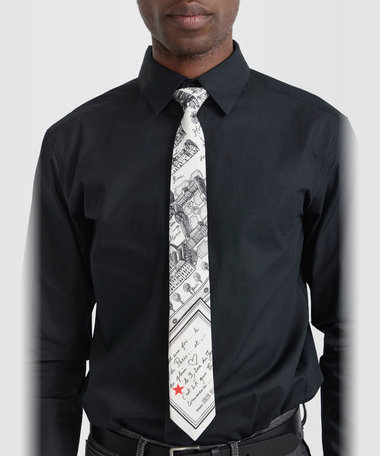 メンズ コットン ネクタイ "Rue du Jour"