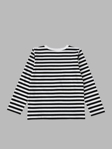 キッズ コットン 細ボーダー 長袖 Tシャツ