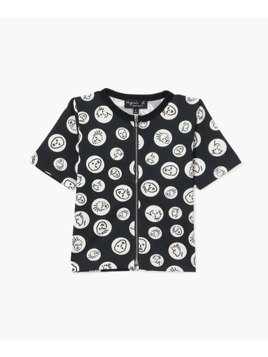 JIC0 E TS キッズ VISAGE ジップTシャツ