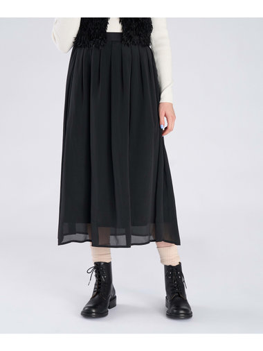 【Outlet】シャンブレー ロング スカート