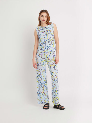 プリント ノースリーブTシャツ "Colliers"