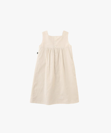 キッズ コットンリネン ノースリーブ ワンピース