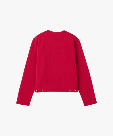 オーガニックコットン メルトン 長袖 カーディガンプレッション "Le Classique"