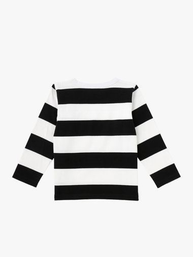 キッズ コットン 太ボーダー 長袖 Tシャツ