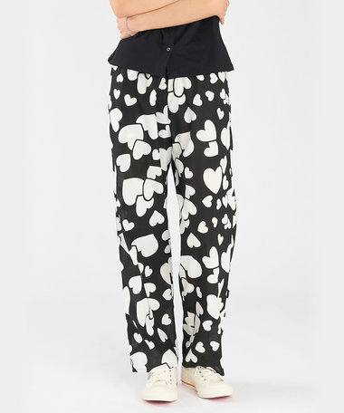 ハート プリント コットン パンツ "Vietnam"