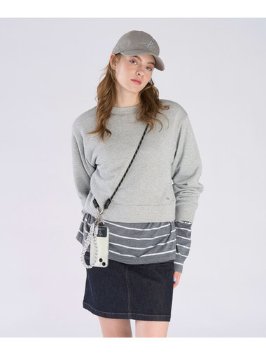 【Outlet】グリッター ジャージー スウェットプルオーバー