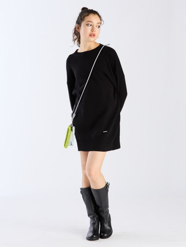 【Outlet】ソフトニットミニワンピース