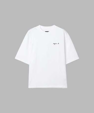 メンズ ロゴ 刺繍 コットン 半袖 Tシャツ "Horace"