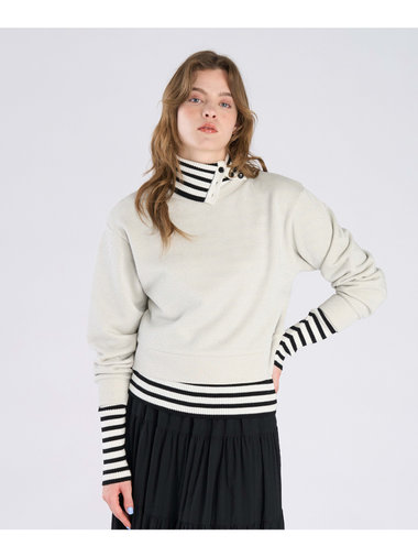 【Outlet】グリッター ジャージー スウェットプルオーバー