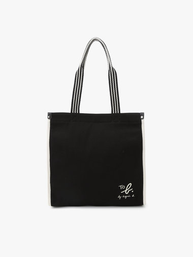 WEB限定 ロゴ コットン スクエア トートバッグ