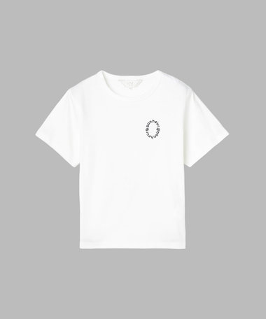 メッセージ 刺繍 コットン 半袖 Tシャツ "Bonheur"