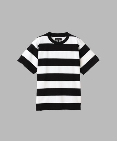 太ボーダー コットン 半袖 Tシャツ "Christof"
