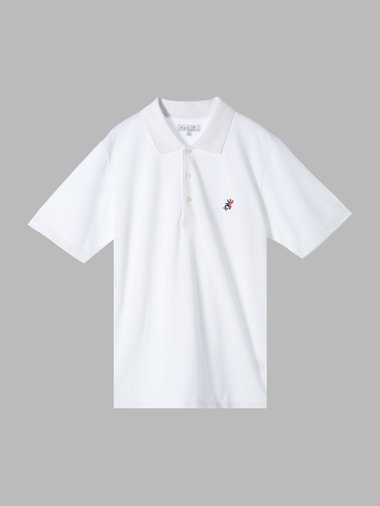 メンズ アイコニック 刺繍 コットン 半袖 ポロシャツ "Lezard"