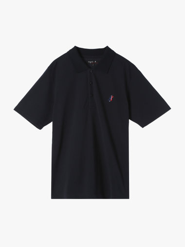 メンズ アイコニック 刺繍 コットン 半袖 ポロシャツ "Lezard"