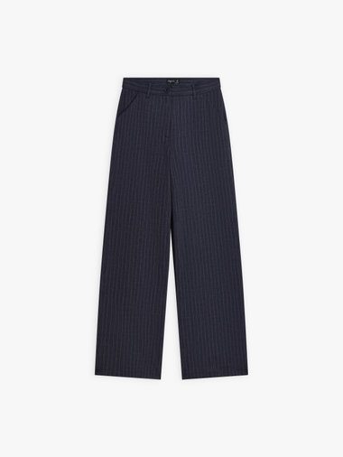 ピンストライプ ワイド パンツ ”Polisson”