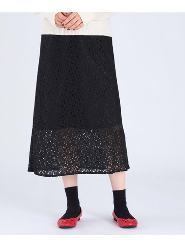 【Outlet】ラッセルレース ロングスカート