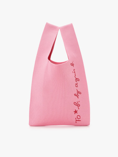 ニット ロゴ トートバッグ