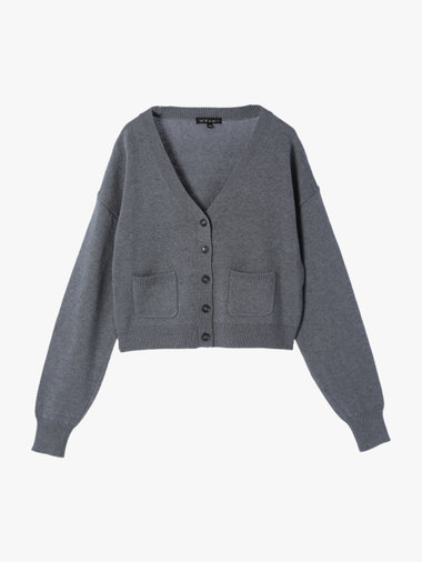 【Outlet】コットン Vネック ニット カーディガン