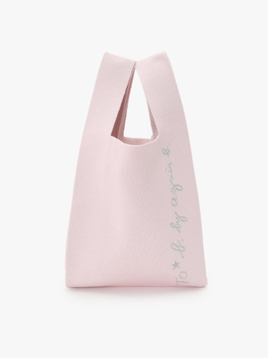 ニット ロゴ トートバッグ