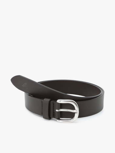 【Outlet】メンズ "b."ロゴ レザー ベルト "Yann"