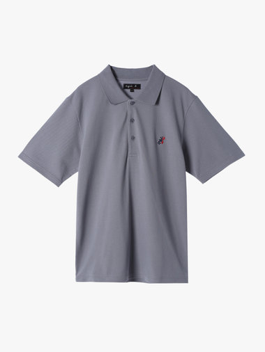 メンズ アイコニック 刺繍 コットン 半袖 ポロシャツ "Lezard"