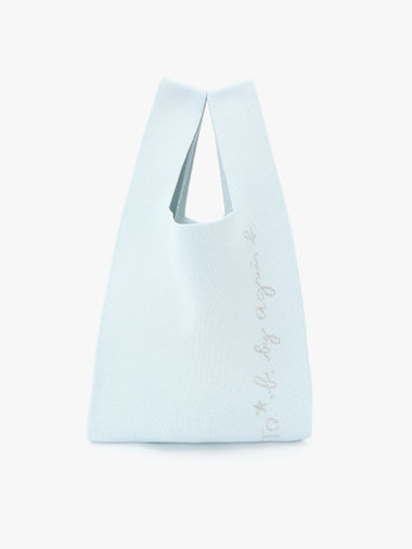 ニット ロゴ トートバッグ