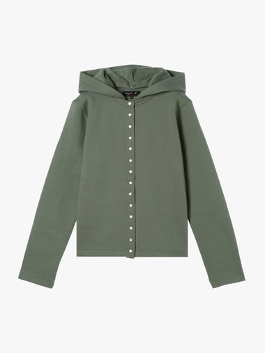 オーガニックコットン メルトン 長袖 カーディガンプレッション ”Capuche”