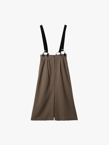 【Outlet】ウール調 サスペンダー スカート