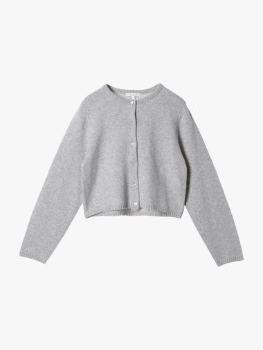 【Outlet】ウール フラワーボタン カーディガン