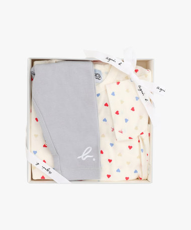 WEB限定 ベビーギフトボックス ハートTシャツ・レギンス2点セット