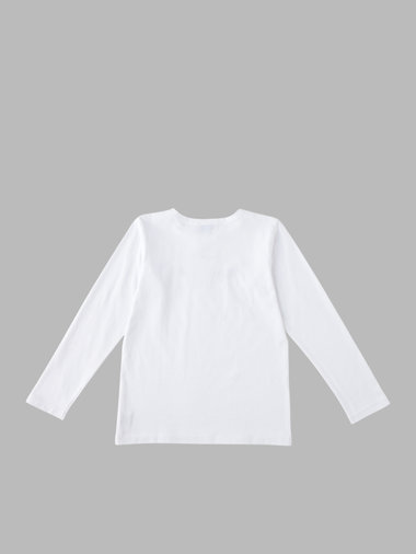 キッズ ロゴ コットン 長袖 Tシャツ