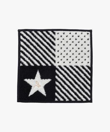"b."ロゴ スター ミニ タオルハンカチ