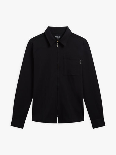 メンズ コットン 長袖 ジップシャツ ”Metro”