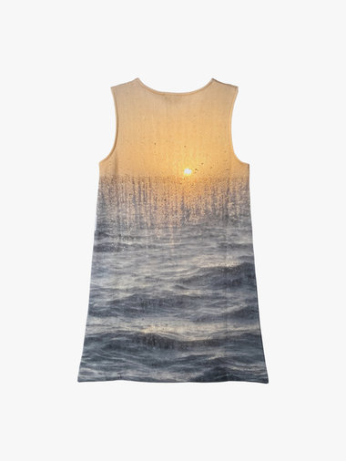 【Outlet】キッズ フォトプリント ノースリーブ ワンピース "Mer sous la pluie"