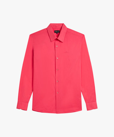 メンズ "b."ロゴ 刺繍 コットン 長袖 シャツ "Thomas"