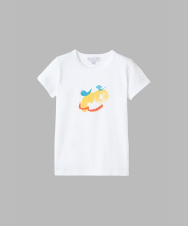 キッズ プリント コットン 半袖 Tシャツ agnes b.×mayumi yamase