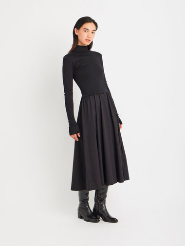 コットン 長袖 ロング ワンピース ”Vian”