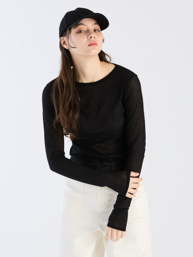 【Outlet】シアーロングTシャツ