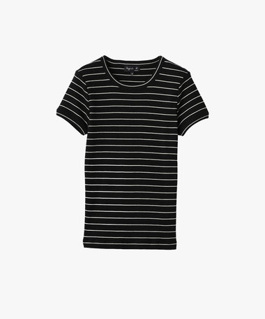 ボーダー 半袖 リブ Tシャツ "Be Bop"